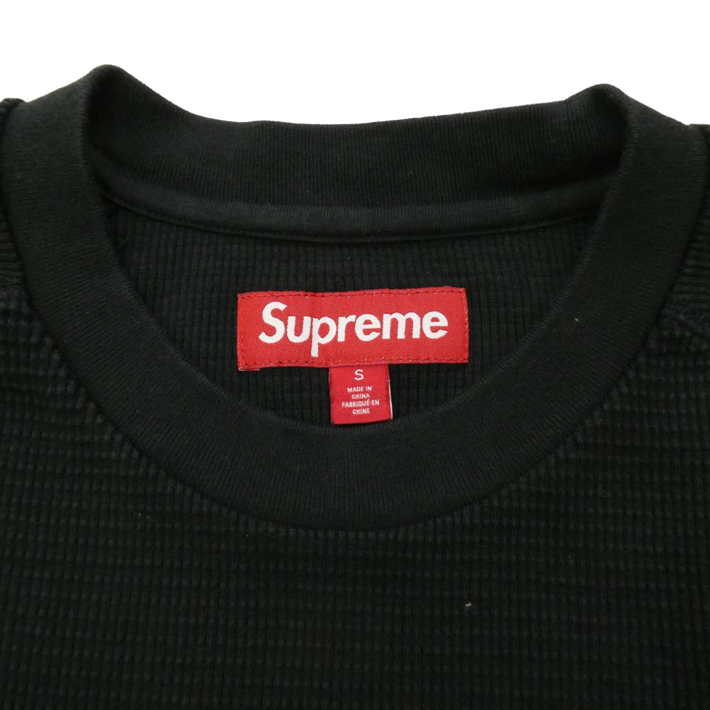 Supreme シュプリーム 24AW Stencil Thermal S/S Top バックロゴ ステンシル サーマル 半袖 Tシャツ カットソー ブラック系 S【中古】