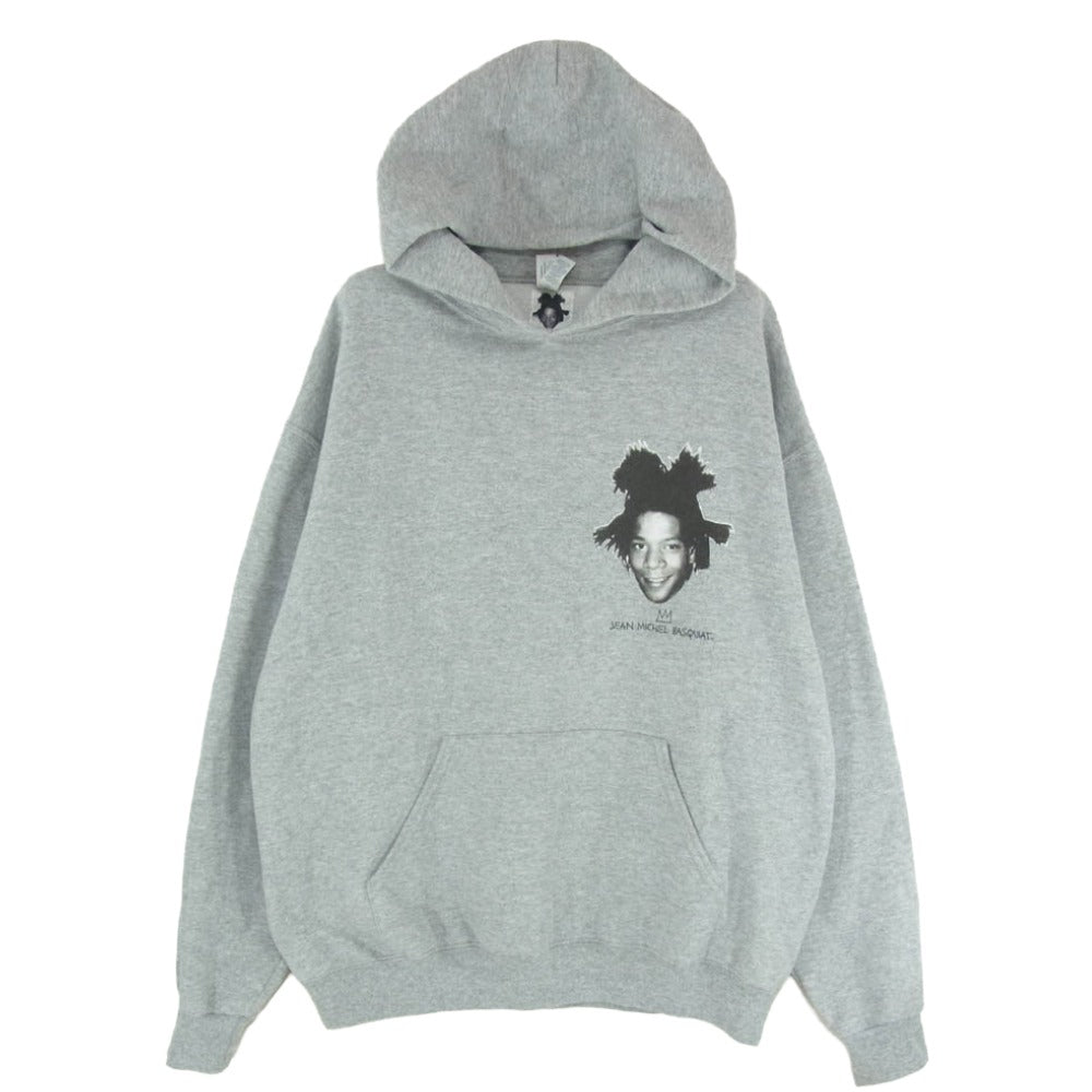 WACKO MARIA ワコマリア BASQUIAT-WM-SS06 JEAN-MICHEL BASQUIAT PULLOVER HOODED SWEAT SHIRT バスキア プリント プルオーバー パーカー フーディー グレー系 L【中古】