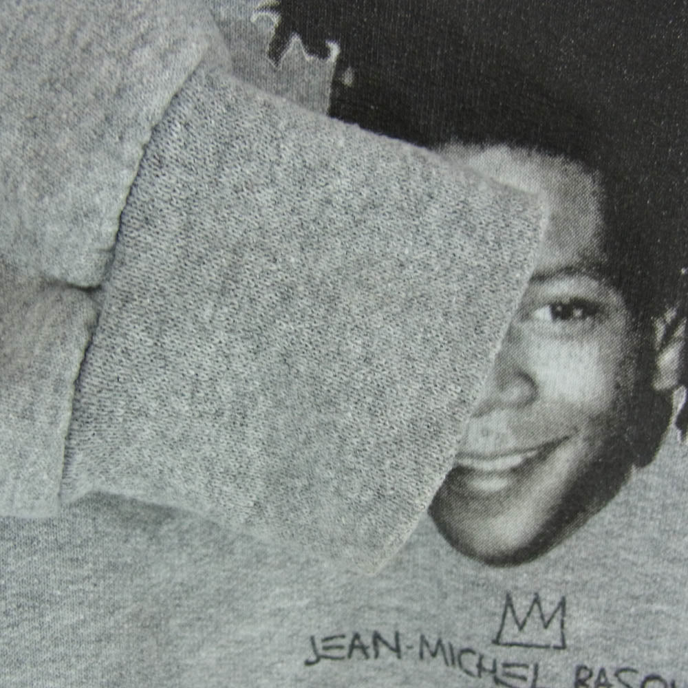 WACKO MARIA ワコマリア BASQUIAT-WM-SS06 JEAN-MICHEL BASQUIAT PULLOVER HOODED SWEAT SHIRT バスキア プリント プルオーバー パーカー フーディー グレー系 L【中古】