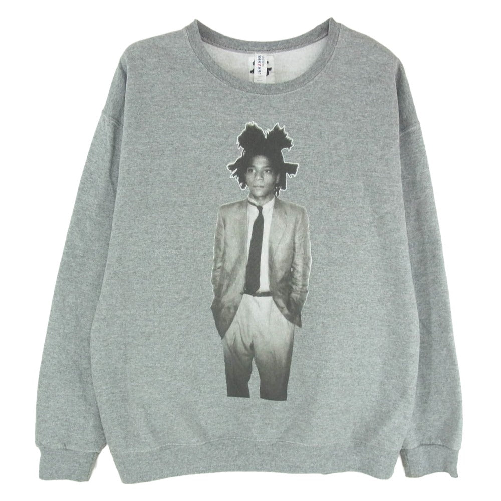 WACKO MARIA ワコマリア BASQUIAT-WM-SS05 JEAN-MICHEL BASQUIAT バスキア SWEAT SHIRT クルーネック スウェットシャツ トレーナー グレー系 L【中古】