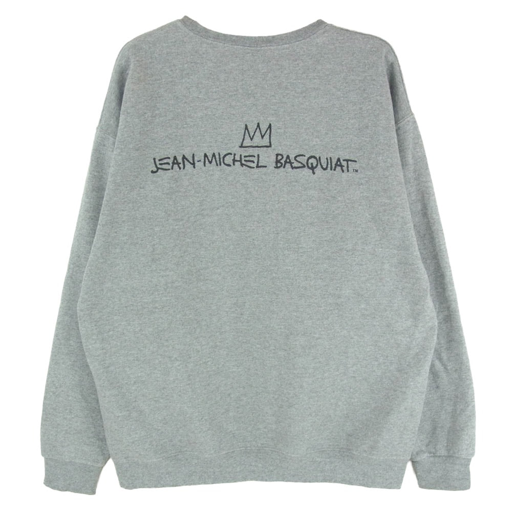 WACKO MARIA ワコマリア BASQUIAT-WM-SS05 JEAN-MICHEL BASQUIAT バスキア SWEAT SHIRT クルーネック スウェットシャツ トレーナー グレー系 L【中古】