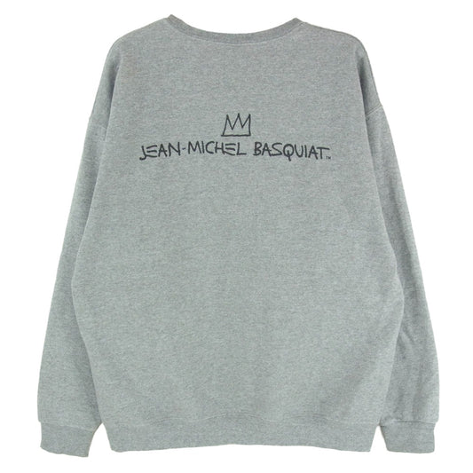 WACKO MARIA ワコマリア BASQUIAT-WM-SS05 JEAN-MICHEL BASQUIAT バスキア SWEAT SHIRT クルーネック スウェットシャツ トレーナー グレー系 L【中古】