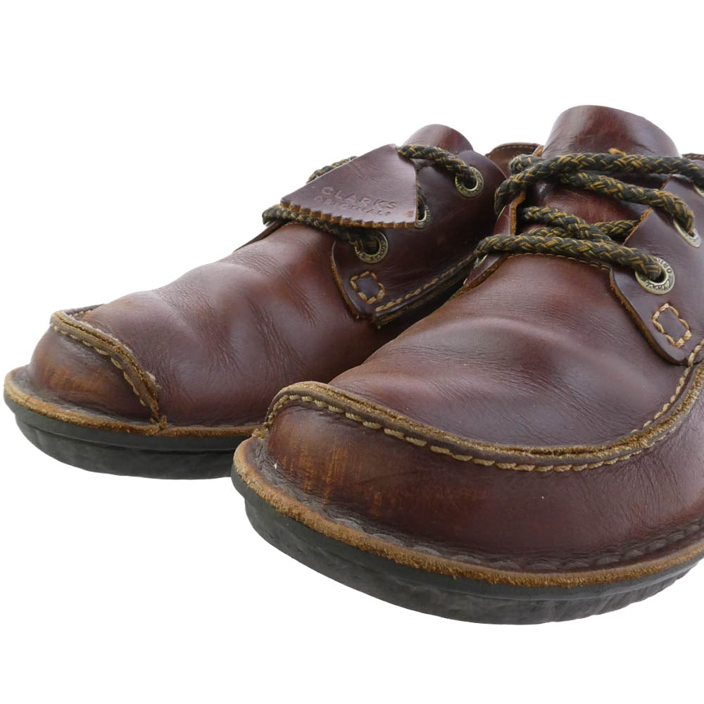 Clarks クラークス Trek Veldt トレックヴェルト レザー シューズ ブラウン系 US8【中古】