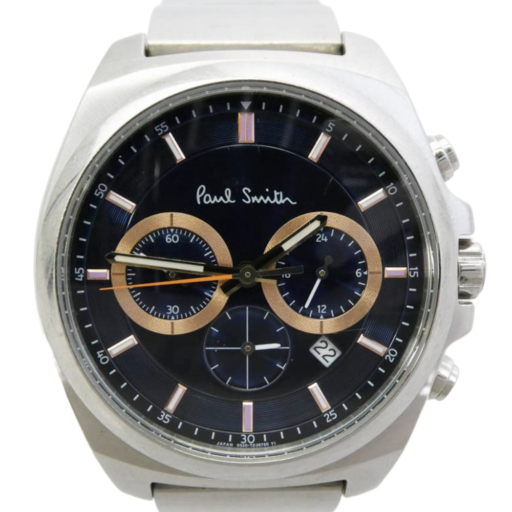 Paul Smith ポール・スミス Final Eyes ファイナルアイズ クロノグラフ 腕時計 ウォッチ シルバー系【中古】