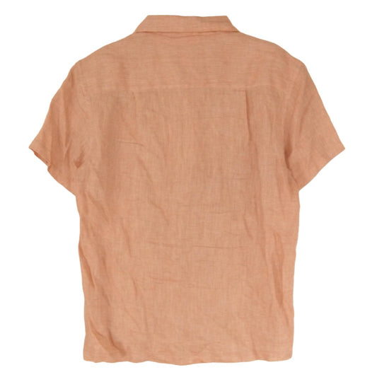 Paul Smith ポール・スミス リネン オープンカラー 開襟 半袖 シャツ オレンジ系 M【中古】