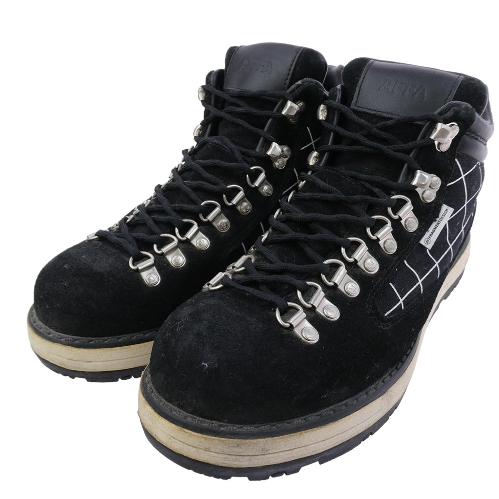 VISVIM ビズビム x AFFA エーエフエフエー SERRA ALPINE セラ アルパイン スパイダー マウンテン ブーツ ブラック系 US8【中古】