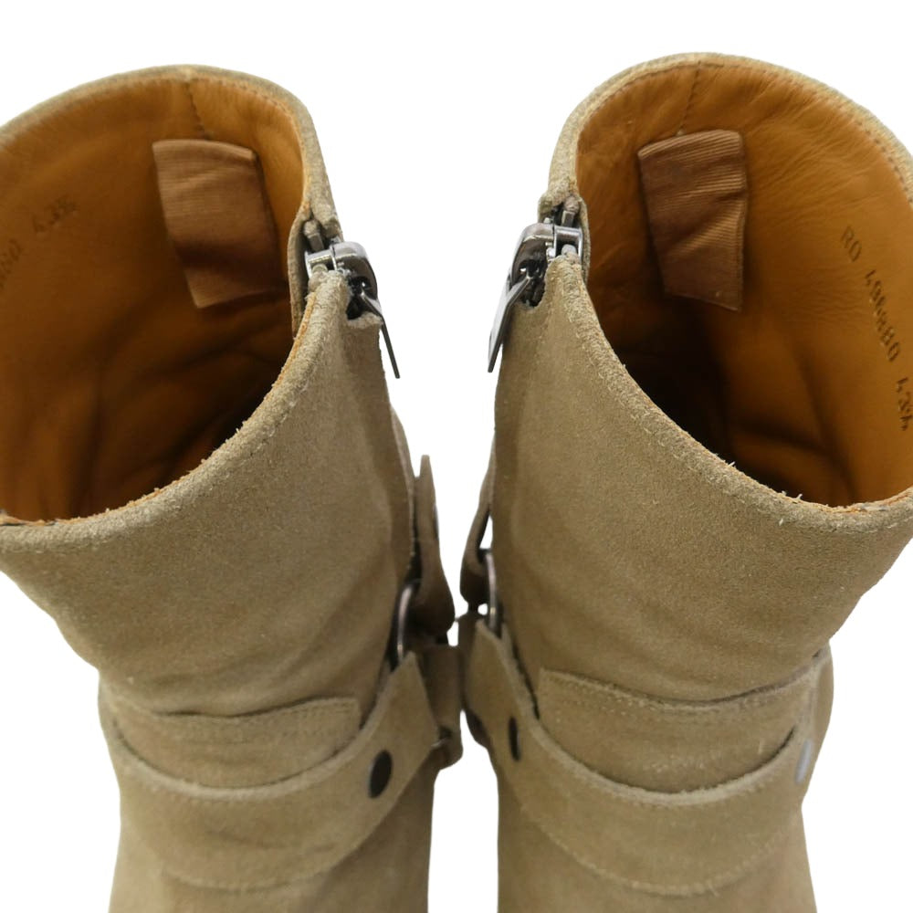SAINT LAURENT サンローラン 496880 D5X00 ワイアット ハーネス スエード ブーツ ベージュ系 43.5【中古】