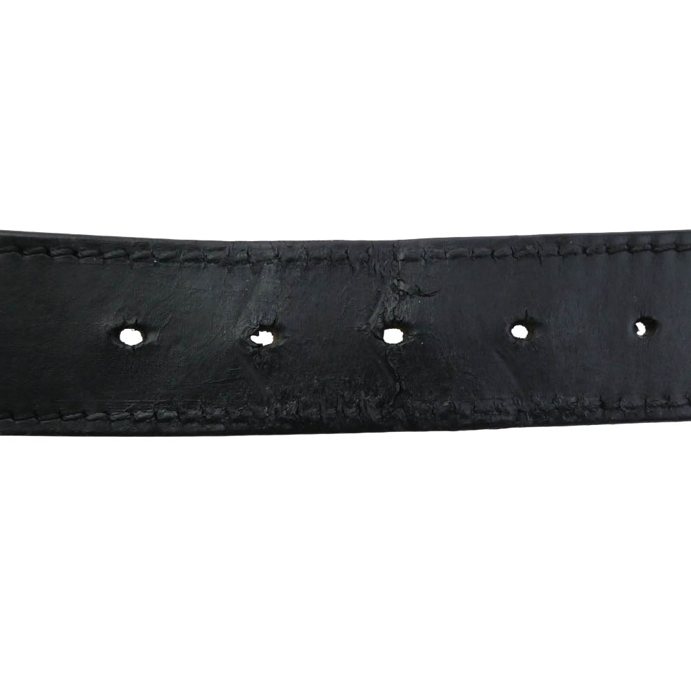 DIOR HOMME ディオールオム 05ss エディ期 Dバックル レザー ベルト ブラック系 85【中古】