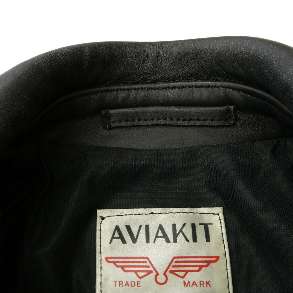 Lewis Leathers ルイスレザー 441T CYCLONE サイクロン タイトフィット ホースハイド スクエアパッチ ベージュジップ レザー ライダース ジャケット ブラック系 38【中古】
