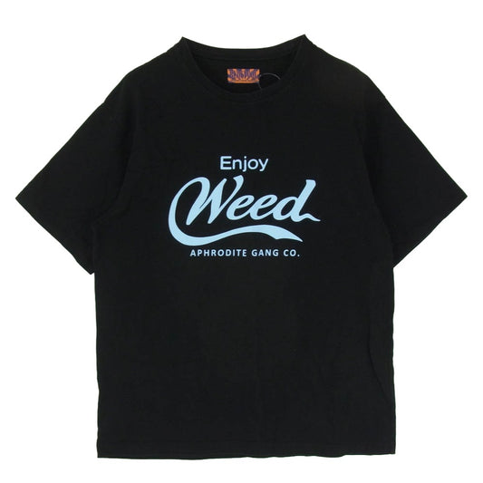 バッズプール ENJOY WEED S/S TEE エンジョイ プリント 半袖 Tシャツ ブラック系 M【中古】