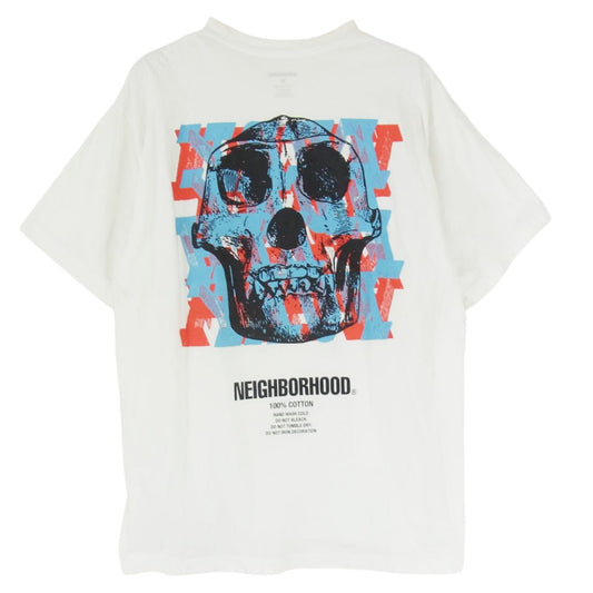 NEIGHBORHOOD ネイバーフッド SKULL C-TEE SS バックプリント スカル 半袖 Tシャツ ホワイト系 M【中古】