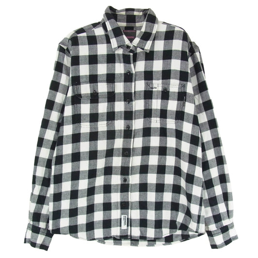 NEIGHBORHOOD ネイバーフッド DCNH-SH-W12 チェック バックプリント コットン 長袖 シャツ ブラック系 S【中古】