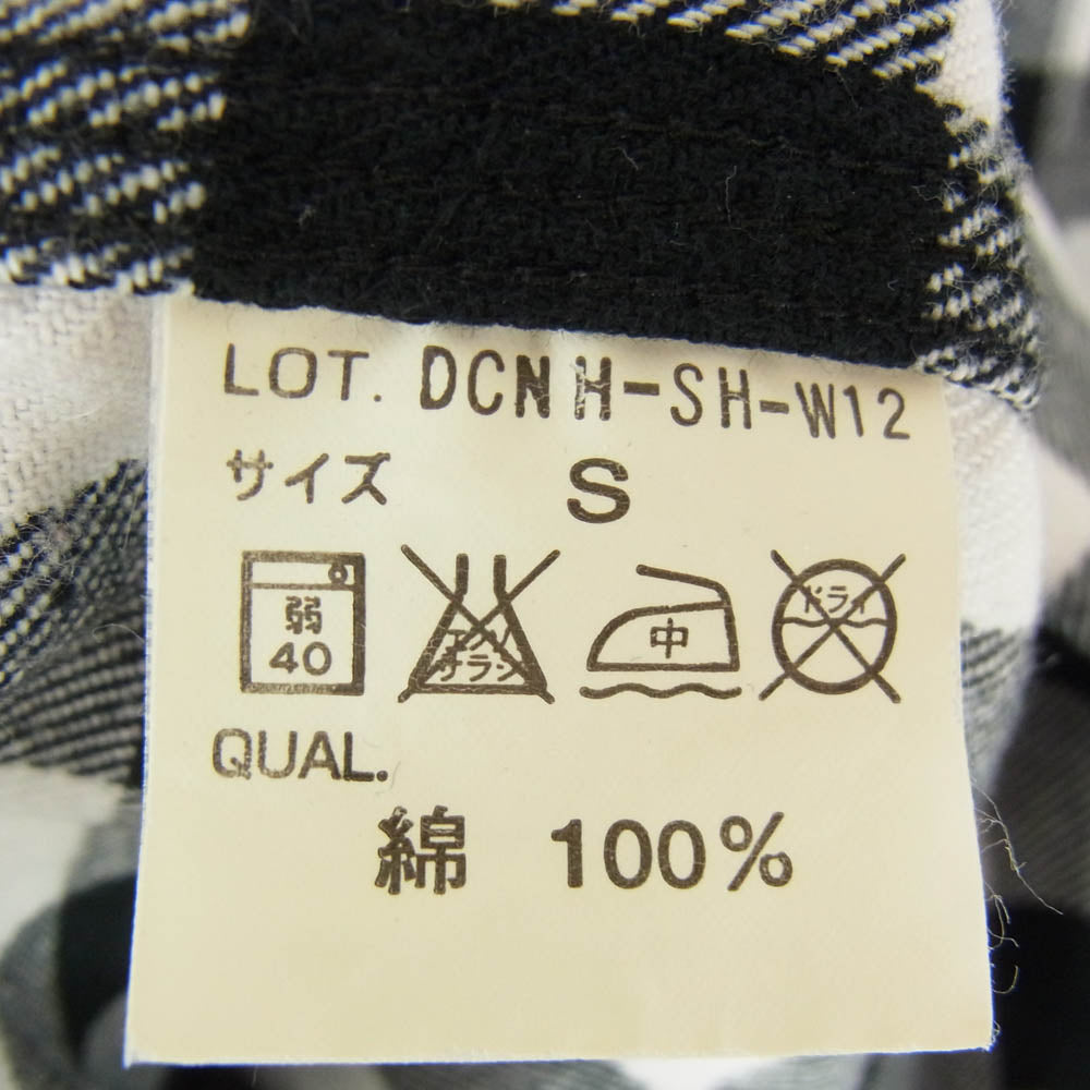 NEIGHBORHOOD ネイバーフッド DCNH-SH-W12 チェック バックプリント コットン 長袖 シャツ ブラック系 S【中古】