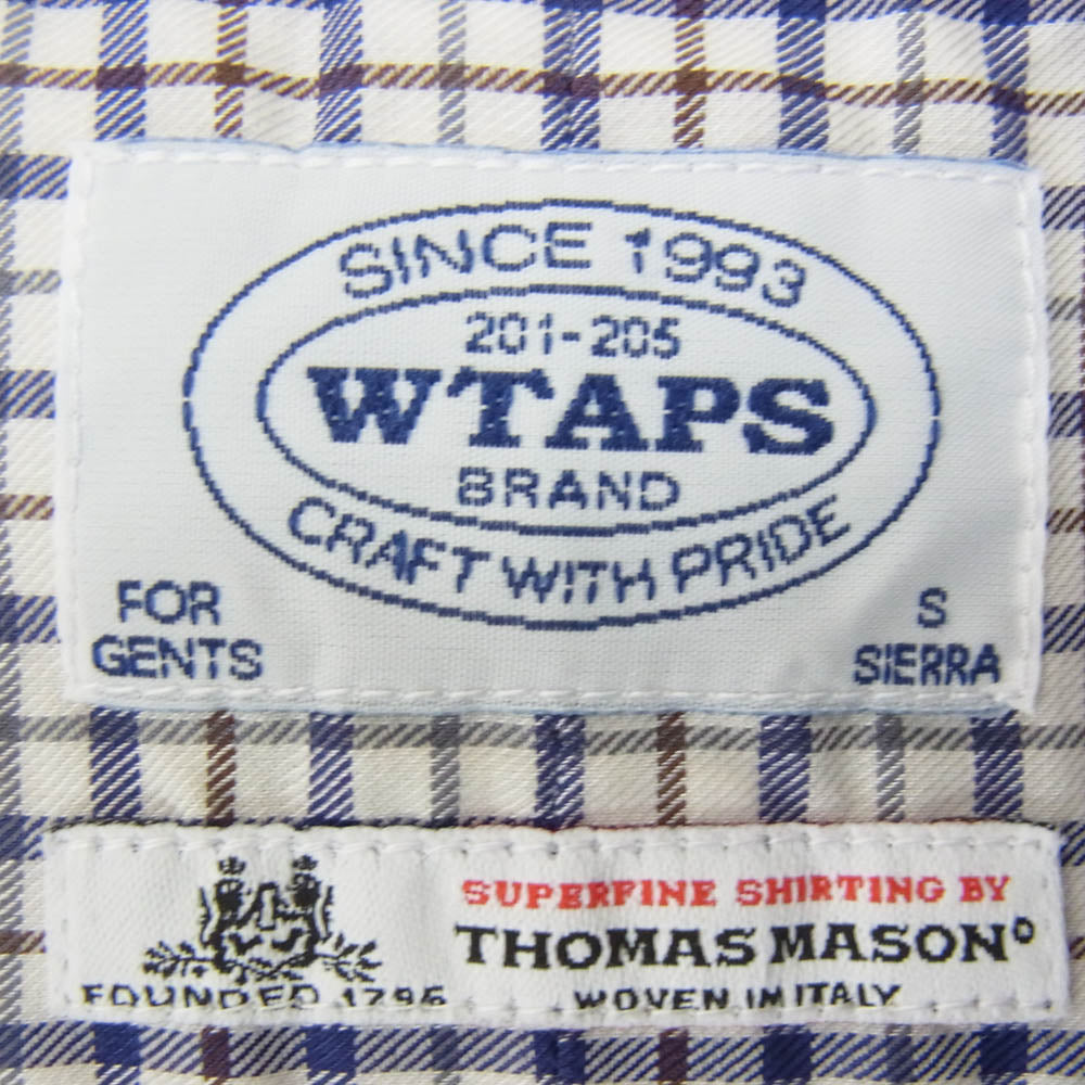 WTAPS ダブルタップス 132SPDT-SHM01 PLAIN L/S 01 チェック 長袖 シャツ ブルー系 S【中古】