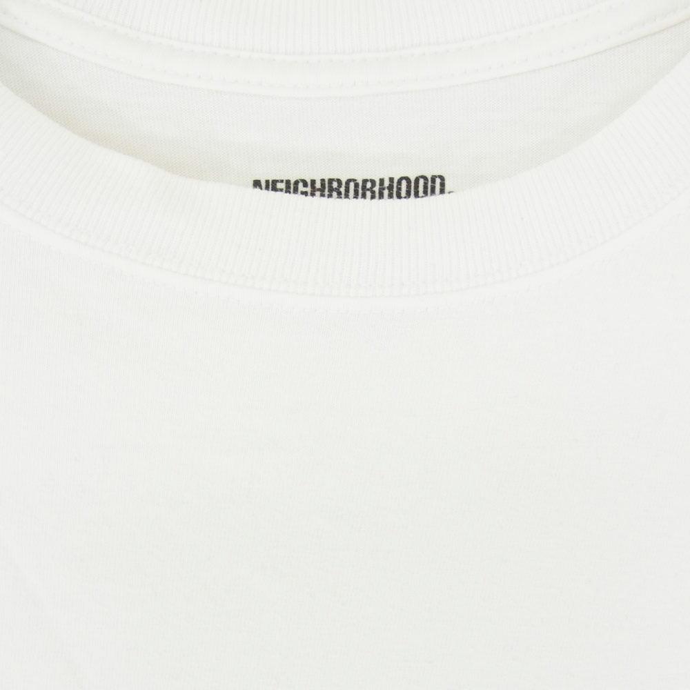 NEIGHBORHOOD ネイバーフッド 袖ロゴ プリント 長袖 Tシャツ ホワイト系 M【中古】