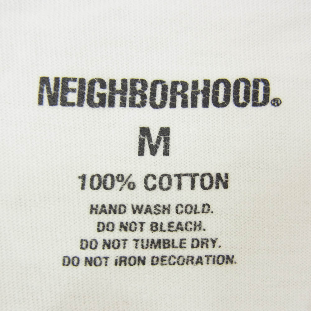 NEIGHBORHOOD ネイバーフッド 袖ロゴ プリント 長袖 Tシャツ ホワイト系 M【中古】