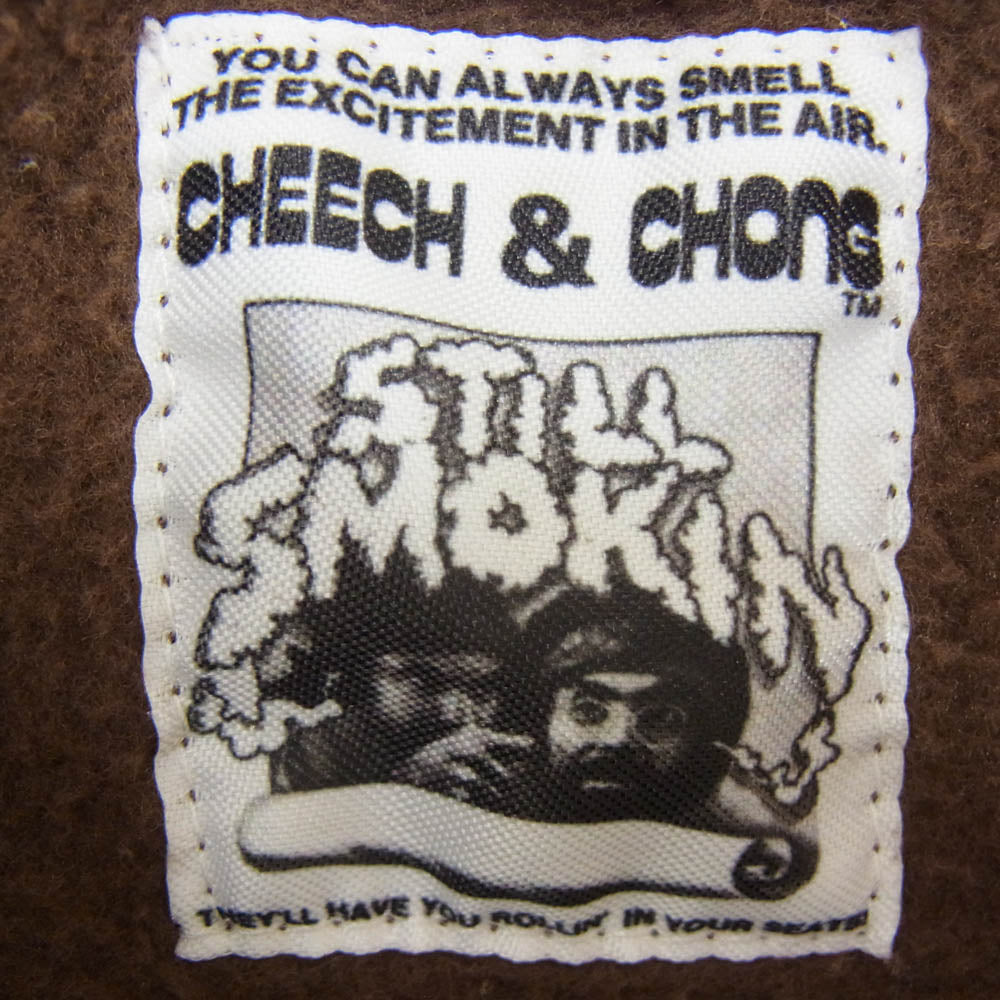 WACKO MARIA ワコマリア Cheech & Chong STILL SMOKIN CREW NECK SWEAT SHIRT チーチアンドチョン クルーネック スウェット トレーナー ブラウン系 M【中古】