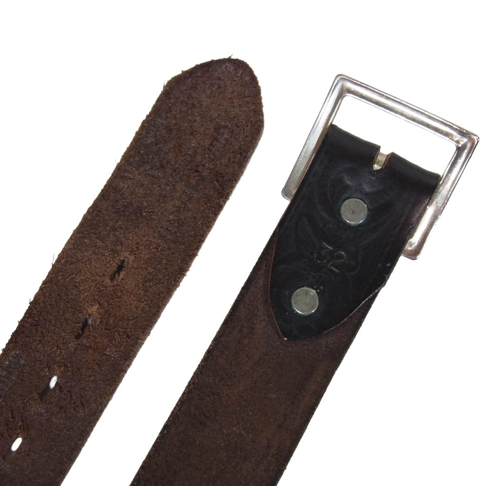 GLADHAND & Co. グラッドハンド USA製 スタッズ ロゴ ベルト 32インチ ブラック系 32【中古】