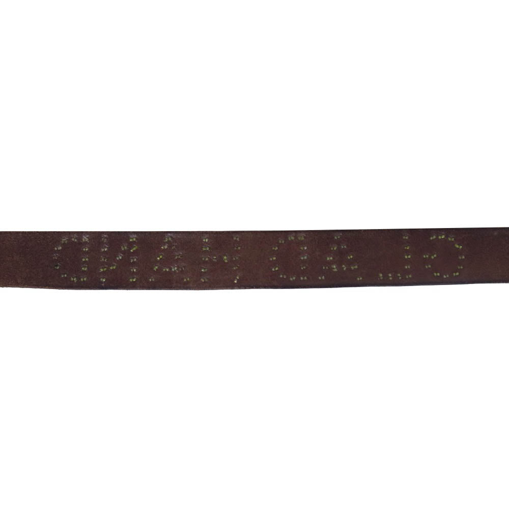 GLADHAND & Co. グラッドハンド USA製 スタッズ ロゴ ベルト 32インチ ブラック系 32【中古】