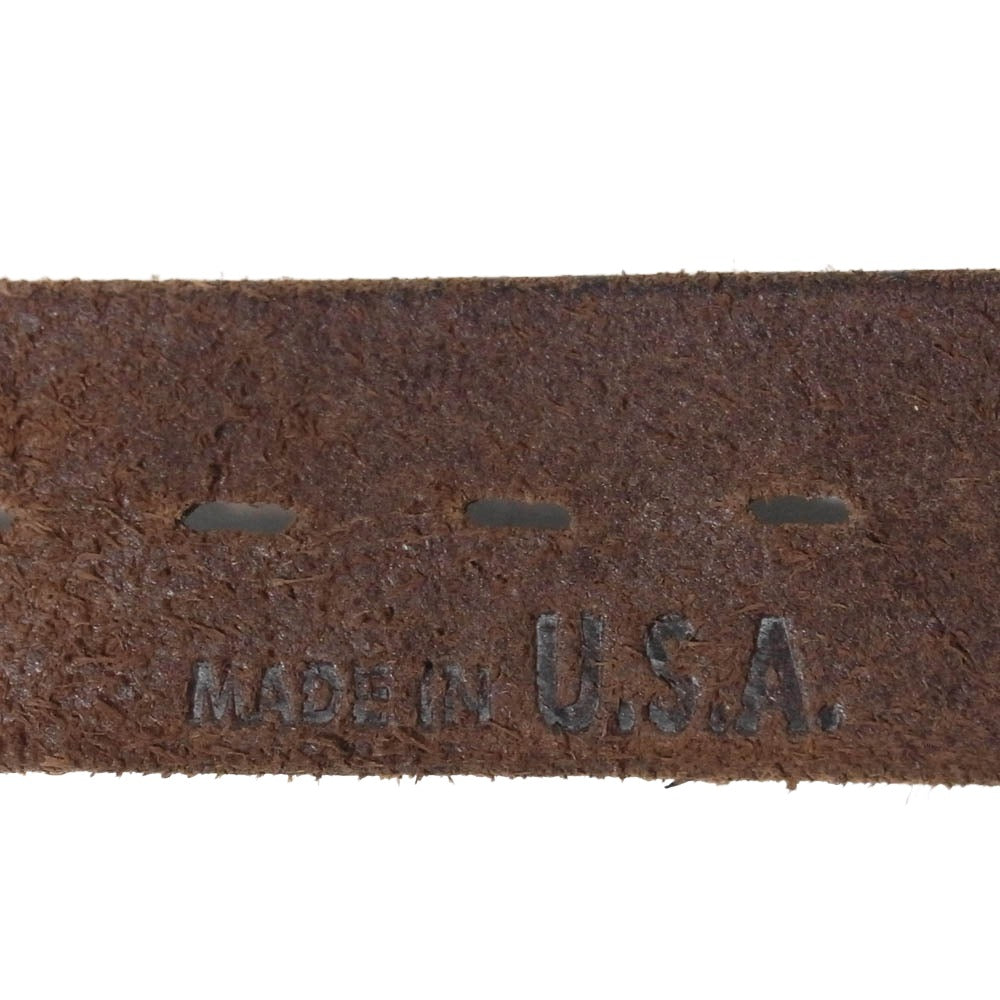 GLADHAND & Co. グラッドハンド USA製 スタッズ ロゴ ベルト 32インチ ブラック系 32【中古】