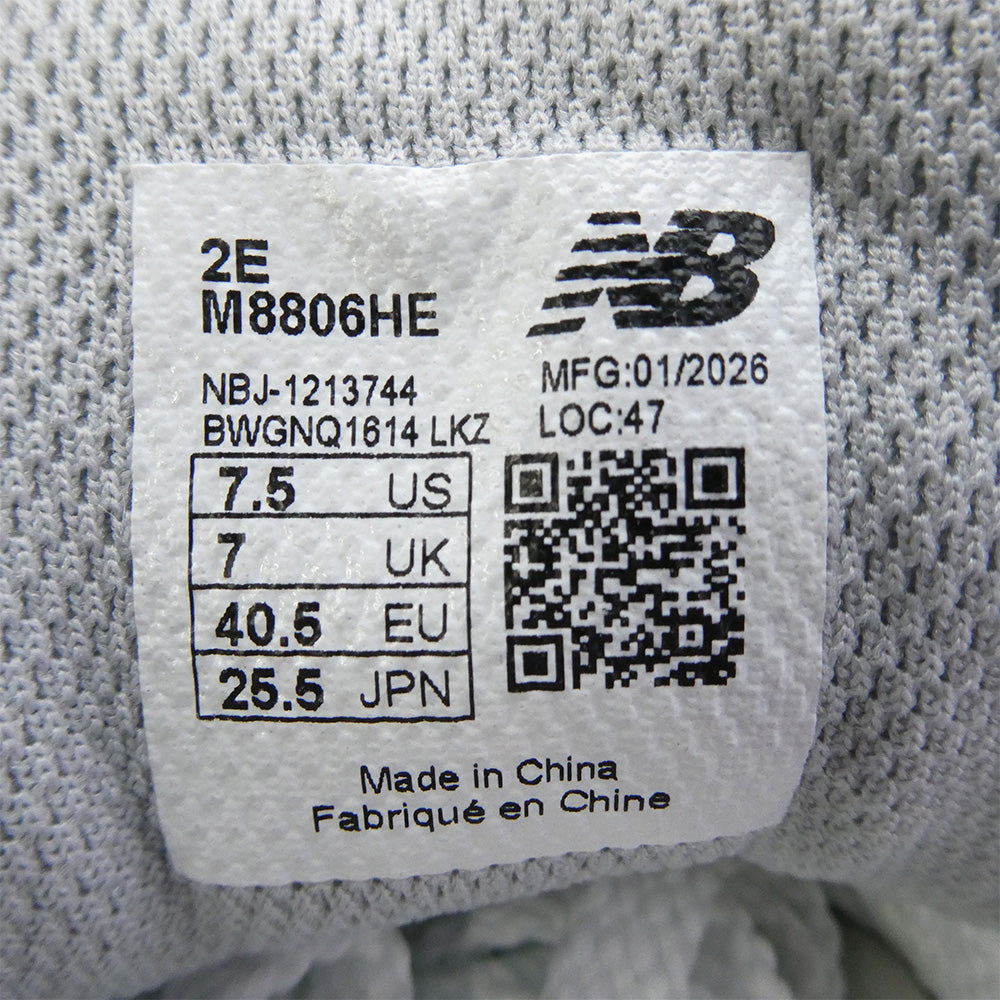 NEW BALANCE ニューバランス M8806HE Fresh Foam X Walking 880 v7 ウォーキングフレッシュフォーム スニーカー グレー系 ホワイト系 25.5cm【新古品】【未使用】【中古】