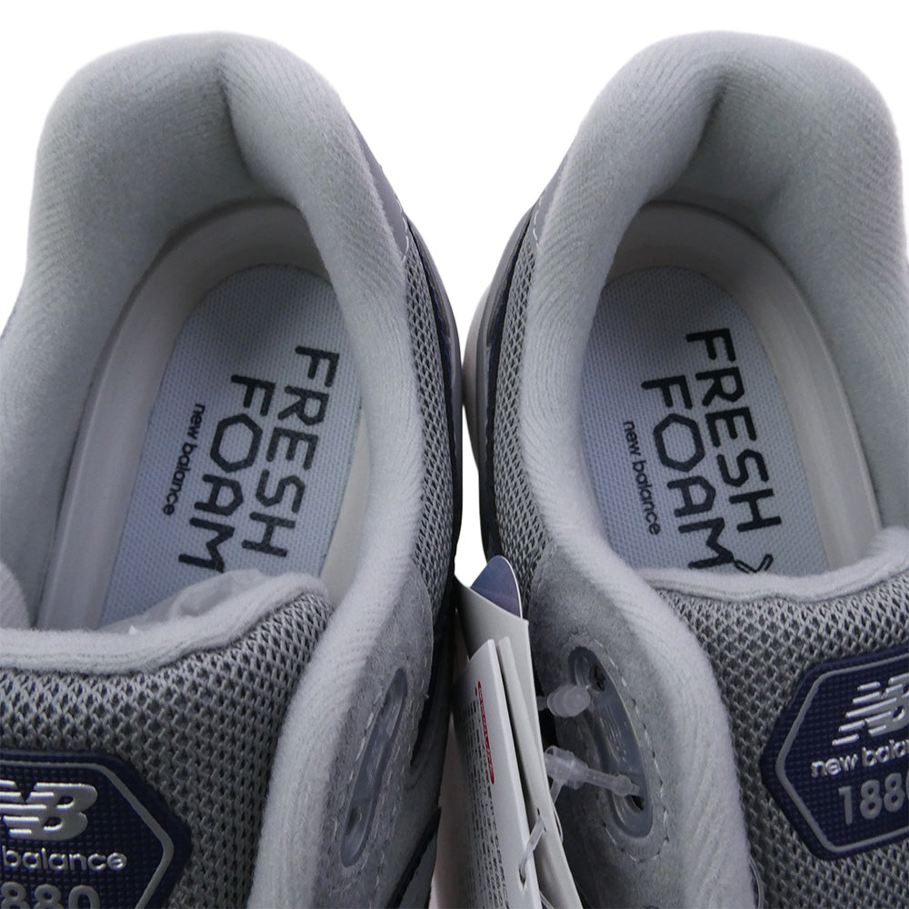 NEW BALANCE ニューバランス 26SS U188W3U2 RESH FOAM X 1880 V2 フレッシュフォームX1880 スニーカー グレー系 ネイビー系 26ｃｍ【極上美品】【中古】