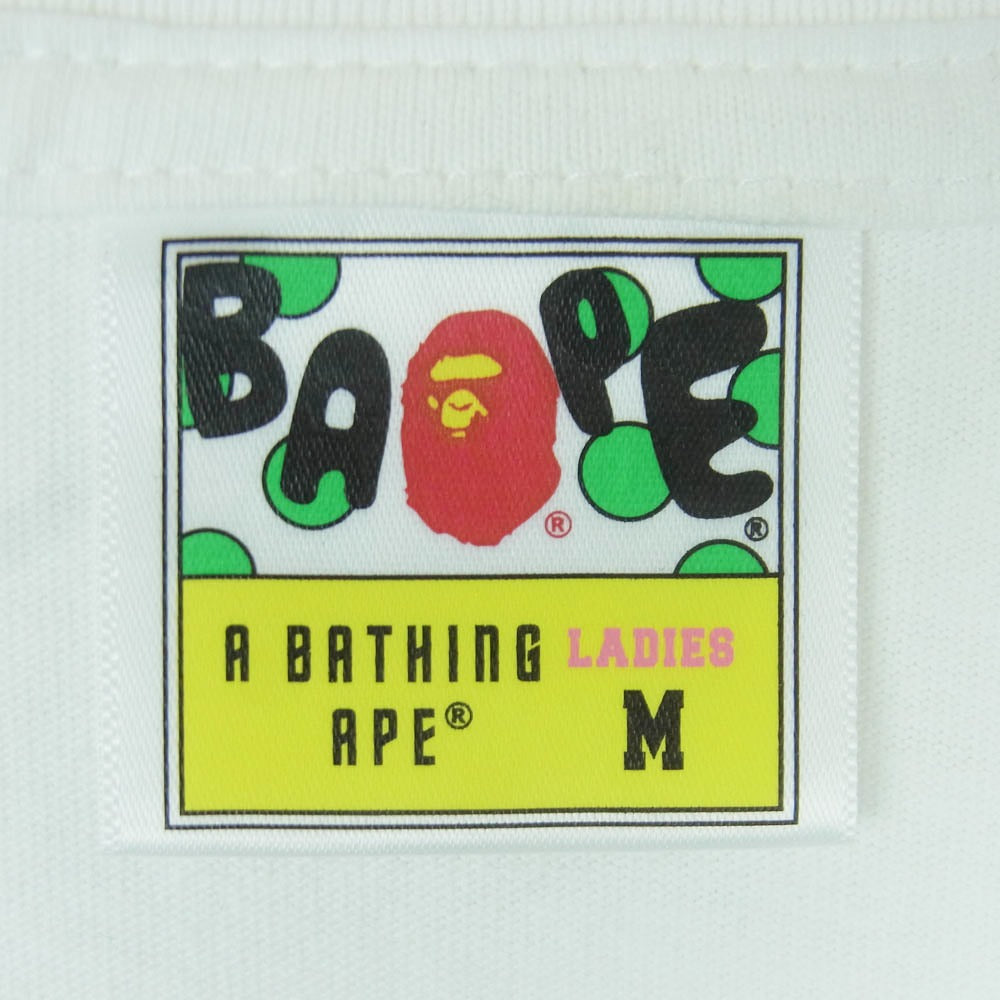 A BATHING APE アベイシングエイプ Ladies Liquid Camo Bape Sta Logo Tee レディース リキッド カモ ベイプ スター ロゴ 半袖 Tシャツ ホワイト系 M【中古】