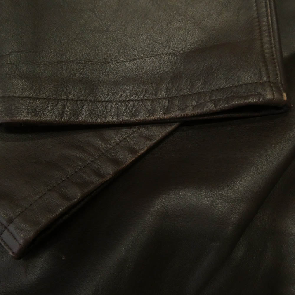 JIL SANDER ジルサンダー レザー 5ポケット パンツ ブラウン系 50【中古】