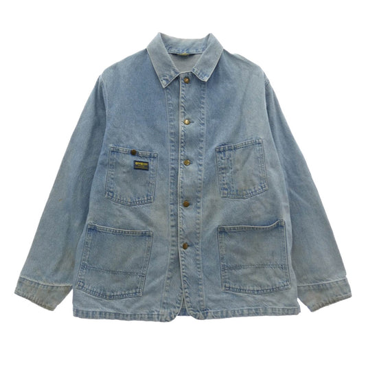 OSHKOSH オシュコシュ 80s 三角タグ デニム カバーオール ジャケット インディゴブルー系【中古】