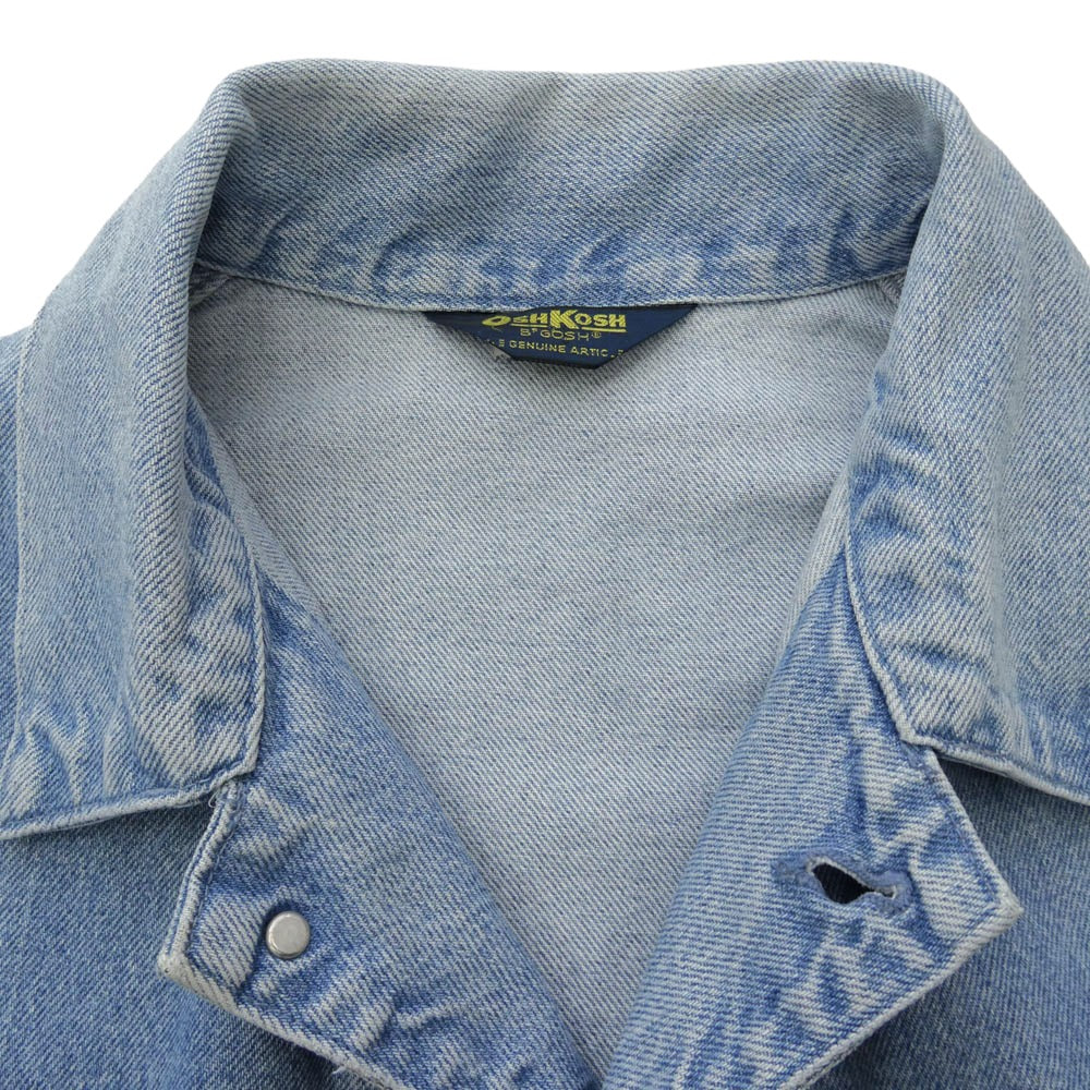 OSHKOSH オシュコシュ 80s 三角タグ デニム カバーオール ジャケット インディゴブルー系【中古】