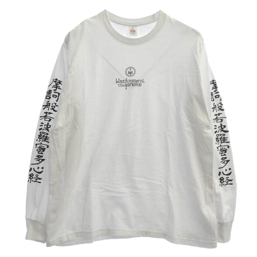 Supreme シュプリーム × Blackmeans ブラックミーンズ 23AW L/S Tee ロゴ プリント ロングスリーブ Tシャツ 長袖+BF205+BF205 ホワイト系 L【中古】