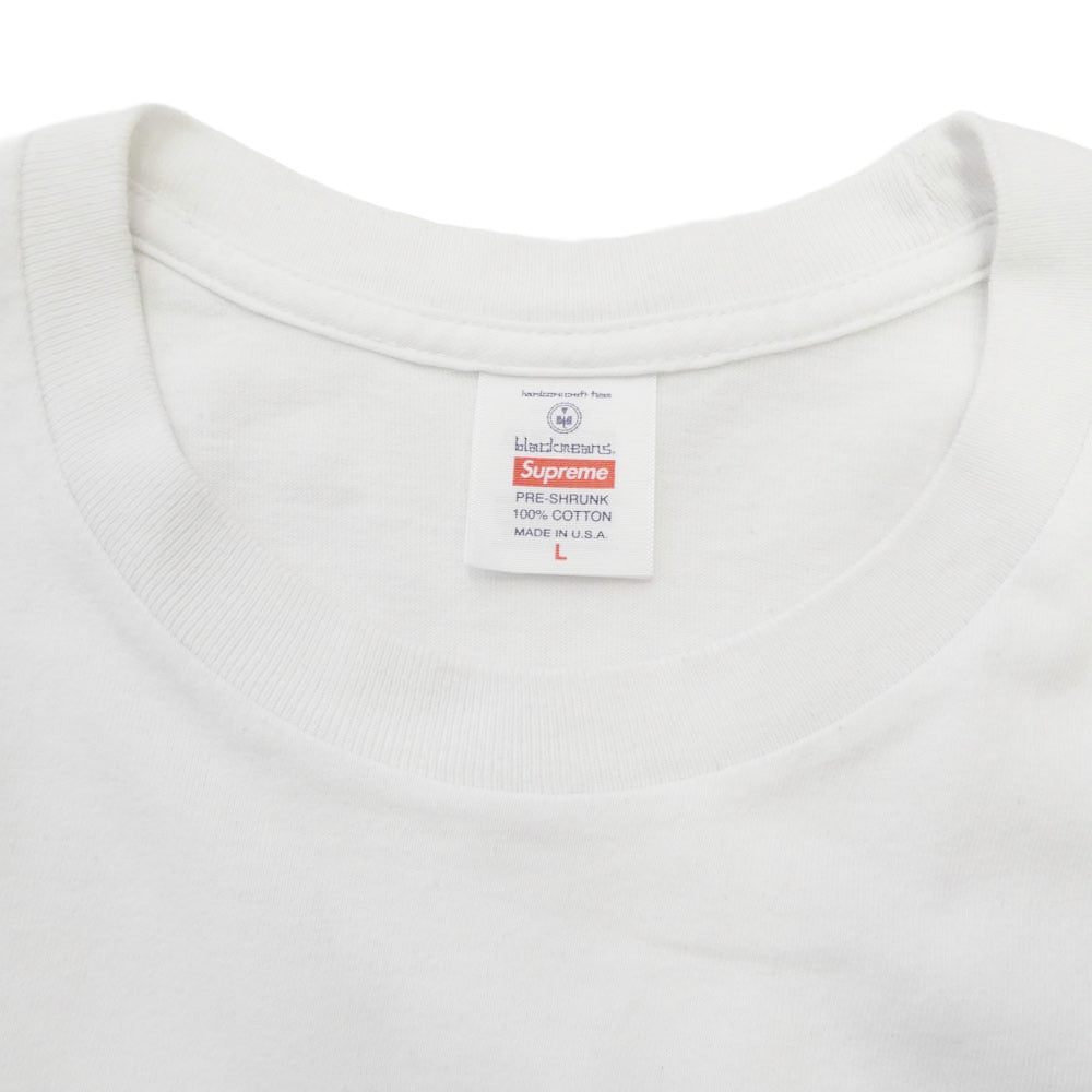 Supreme シュプリーム × Blackmeans ブラックミーンズ 23AW L/S Tee ロゴ プリント ロングスリーブ Tシャツ 長袖+BF205+BF205 ホワイト系 L【中古】