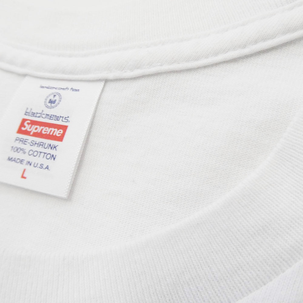 Supreme シュプリーム × Blackmeans ブラックミーンズ 23AW L/S Tee ロゴ プリント ロングスリーブ Tシャツ 長袖+BF205+BF205 ホワイト系 L【中古】