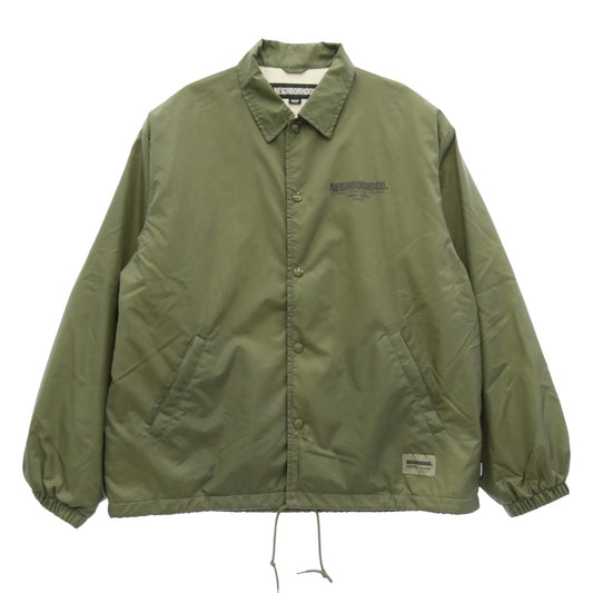 NEIGHBORHOOD ネイバーフッド 24SS 241TSNH-JKM01 WINDBREAKER JACKET-1 ウィンドブレーカー コーチ ジャケット カーキ系 M【中古】