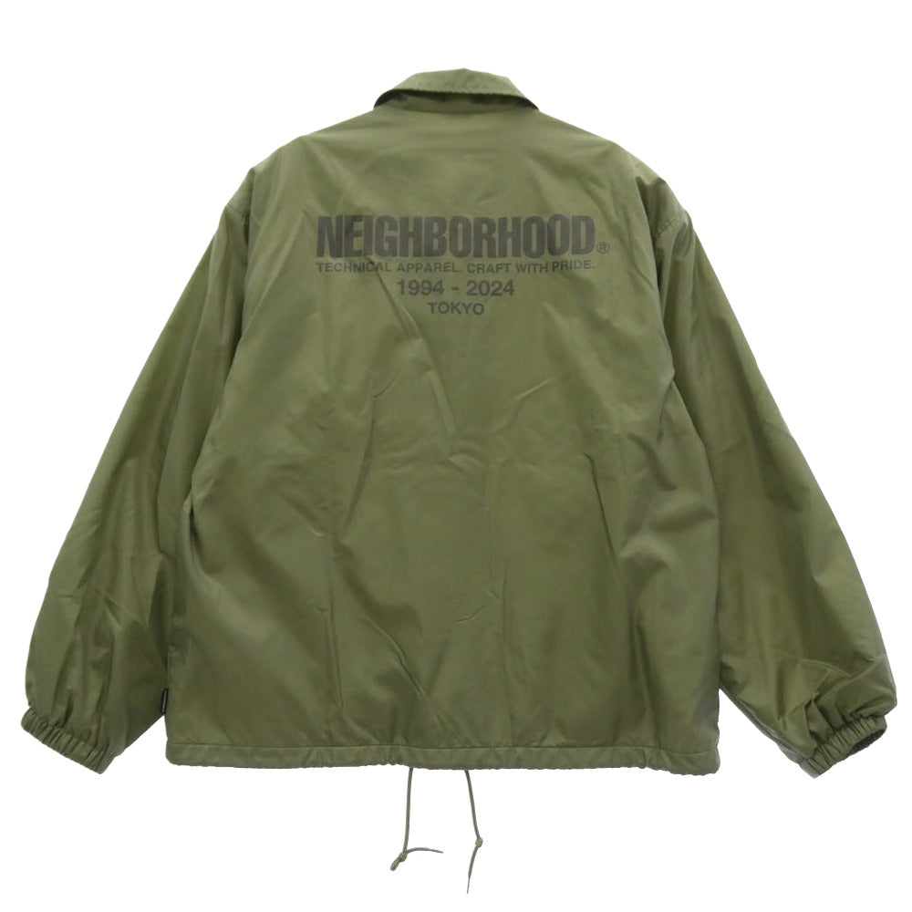 NEIGHBORHOOD ネイバーフッド 24SS 241TSNH-JKM01 WINDBREAKER JACKET-1 ウィンドブレーカー コーチ ジャケット カーキ系 M【中古】