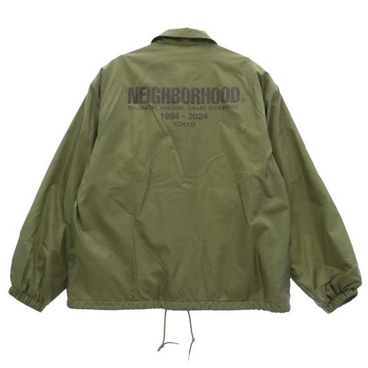 NEIGHBORHOOD ネイバーフッド 24SS 241TSNH-JKM01 WINDBREAKER JACKET-1 ウィンドブレーカー コーチ ジャケット カーキ系 M【中古】