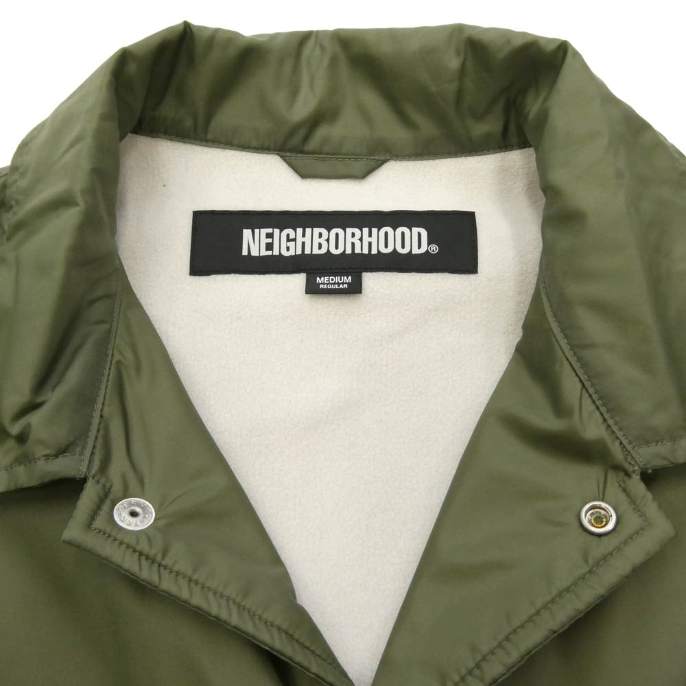 NEIGHBORHOOD ネイバーフッド 24SS 241TSNH-JKM01 WINDBREAKER JACKET-1 ウィンドブレーカー コーチ ジャケット カーキ系 M【中古】