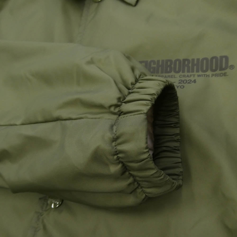 NEIGHBORHOOD ネイバーフッド 24SS 241TSNH-JKM01 WINDBREAKER JACKET-1 ウィンドブレーカー コーチ ジャケット カーキ系 M【中古】
