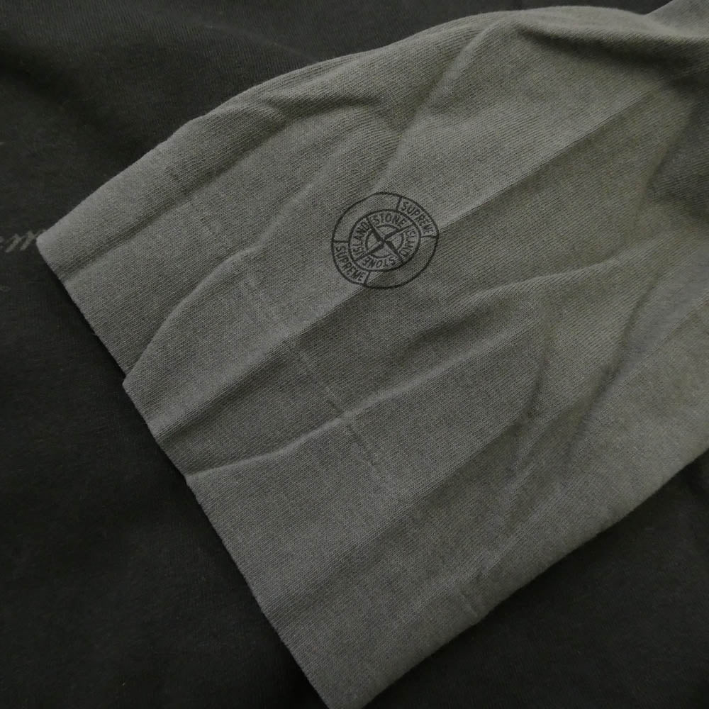 Supreme シュプリーム × STONE ISLAND ストーンアイランド 23AW L/S Top ロングスリーブ Tシャツ 長袖 ブラック系 カーキ系 L【中古】