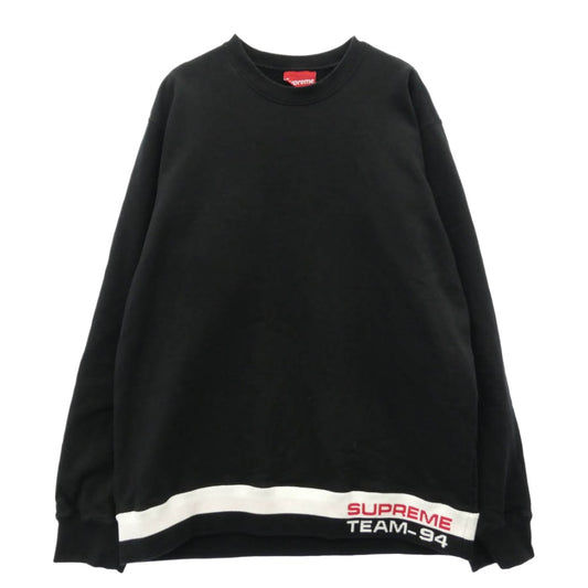 Supreme シュプリーム 19SS Rib Stripe Crewneck リブストライプ クルーネック スウェット ブラック系 L【美品】【中古】