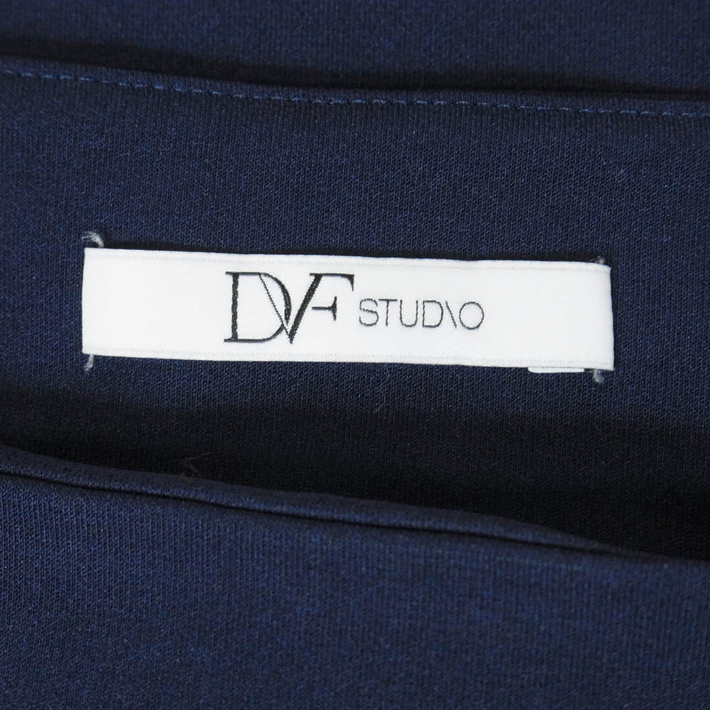 DIANE VON FURSTENBERG ダイアンフォンファステンバーグ ノースリーブ ワンピース ネイビー系 4【中古】