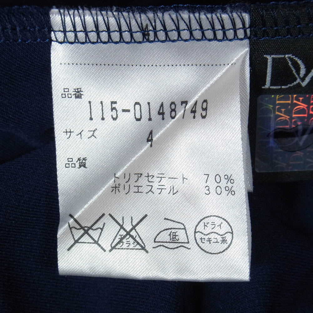 DIANE VON FURSTENBERG ダイアンフォンファステンバーグ ノースリーブ ワンピース ネイビー系 4【中古】
