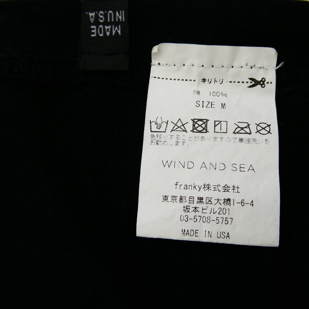 WIND AND SEA ウィンダンシー WDS-VR-22A-02 × VIOLA&ROSES ロゴ プリント コットン 半袖 Tシャツ ブラック系 M【中古】
