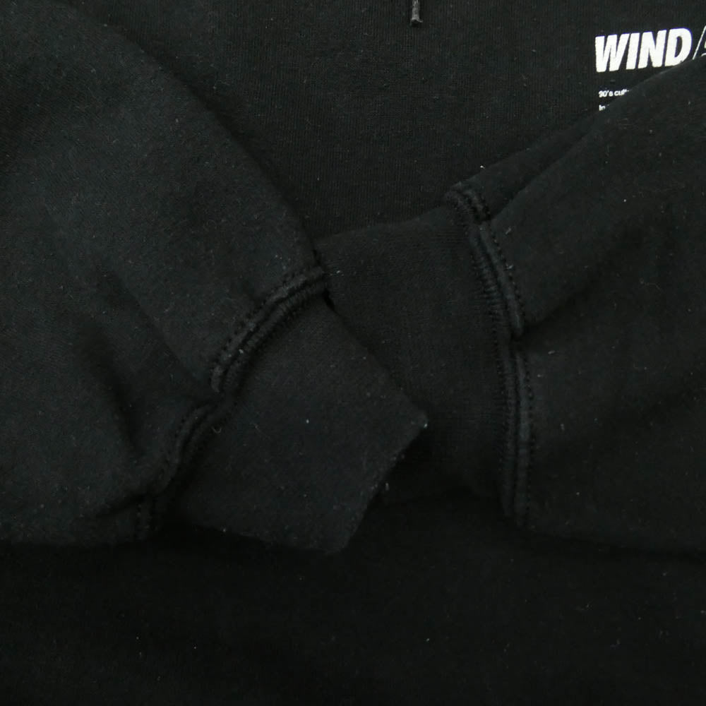 WIND AND SEA ウィンダンシー 19AW WDS-CS-179 ロゴ バックプリント プルオーバー パーカー フーディー ブラック系 M【中古】