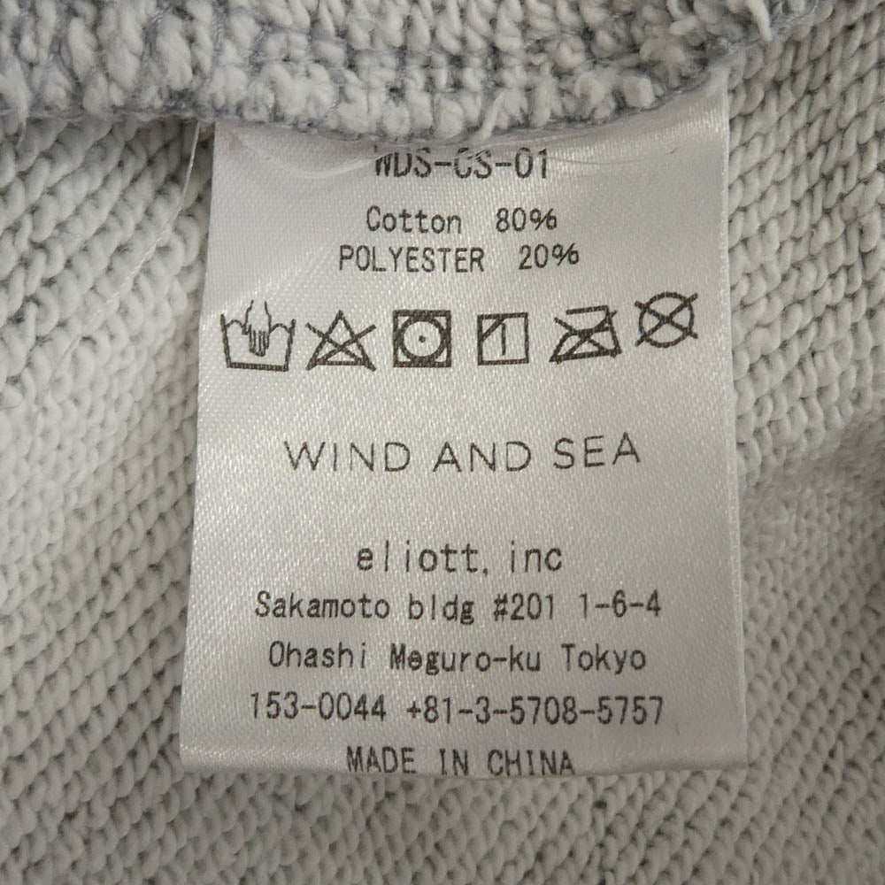 WIND AND SEA ウィンダンシー WDS-CS-01 ロゴ プリント プルオーバー パーカー フーディー グレー系 M【中古】