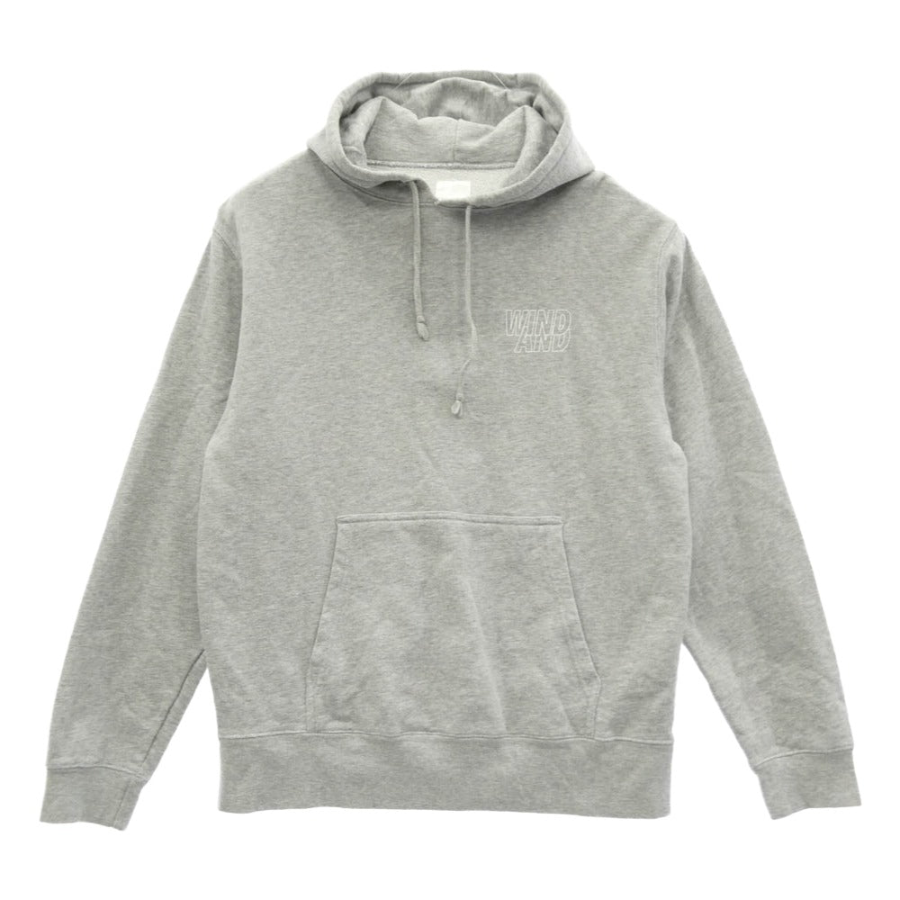 WIND AND SEA ウィンダンシー WDS-CS-26 PULLOVER SWEAT H プルオーバー スウェット バックプリント パーカー フーディー グレー系 M【中古】