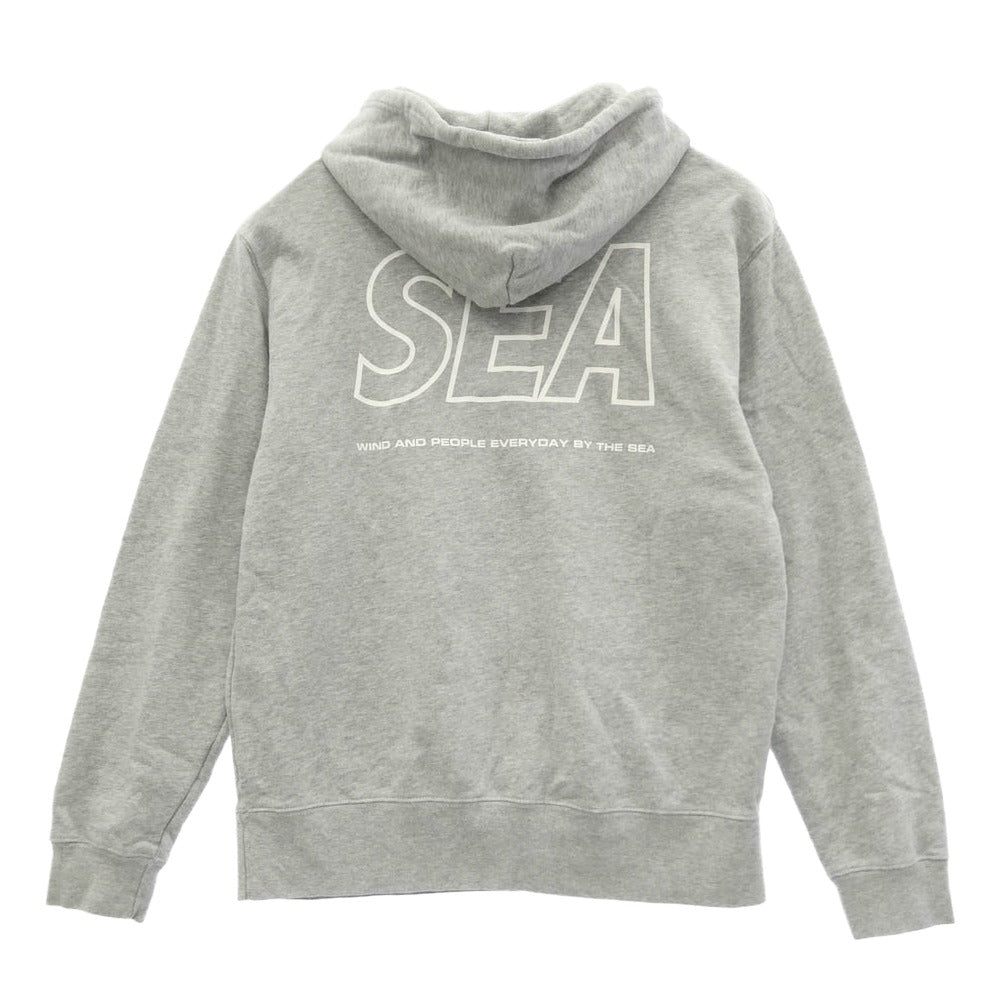 WIND AND SEA ウィンダンシー WDS-CS-26 PULLOVER SWEAT H プルオーバー スウェット バックプリント パーカー フーディー グレー系 M【中古】
