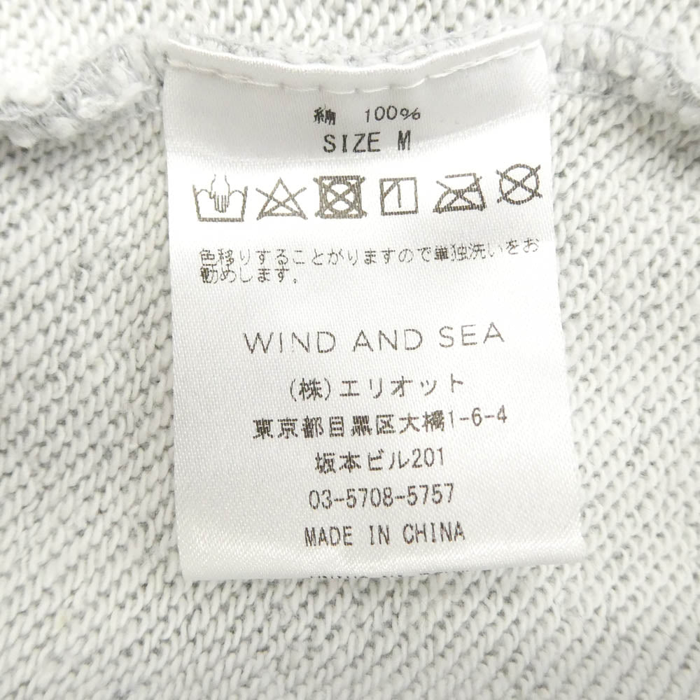 WIND AND SEA ウィンダンシー WDS-CS-26 PULLOVER SWEAT H プルオーバー スウェット バックプリント パーカー フーディー グレー系 M【中古】