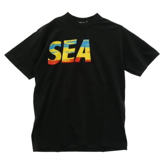 WIND AND SEA ウィンダンシー WDS-C-V/R-23-Q1-CS-01 VIOLA & ROSES ヴィオラアンドローゼス フラワープリント Tシャツ 半袖カットソー ブラック系 M【美品】【中古】