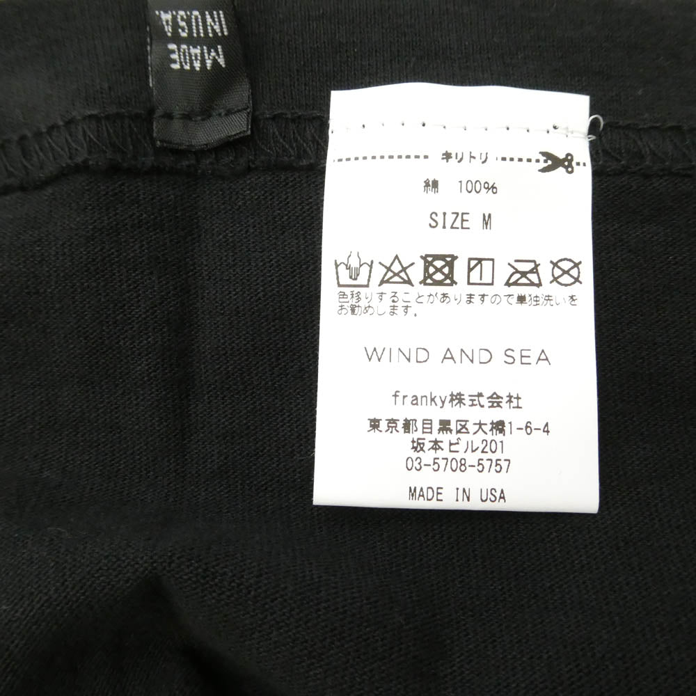 WIND AND SEA ウィンダンシー WDS-C-V/R-23-Q1-CS-01 VIOLA & ROSES ヴィオラアンドローゼス フラワープリント Tシャツ 半袖カットソー ブラック系 M【美品】【中古】